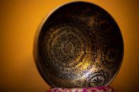 Fine Carving Singing Bowl [jambati], With [mantra Carving], [etching Carving], [select Accessories]