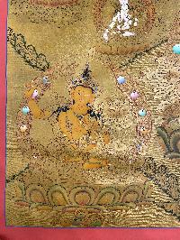 [master Quality], Buddhist Thangka Of Chenrezig, [original], Three Great Bodhisattvas
