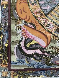 Buddhist Handmade Thangka Of Wheel Of Life Thangka