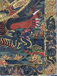 Buddhist Handmade Thangka Of Wheel Of Life Thangka