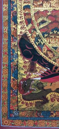 Buddhist Handmade Thangka Of Wheel Of Life Thangka
