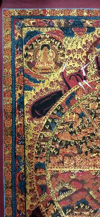 Buddhist Handmade Thangka Of Wheel Of Life Thangka