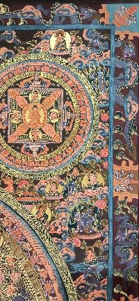 Buddhist Handmade Thangka Of Ten Mandala Thangka