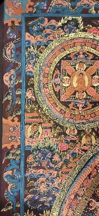 Buddhist Handmade Thangka Of Ten Mandala Thangka