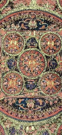 Buddhist Handmade Thangka Of Ten Mandala Thangka