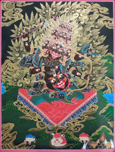 [master Quality], Buddhist Thangka Of Rahula, [original]