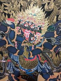 [master Quality], Buddhist Thangka Of Vajrakilaya - Dorje Phurba, [original]
