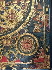 Buddhist Handmade Thangka Of Pancha Buddha Mandala Thangka