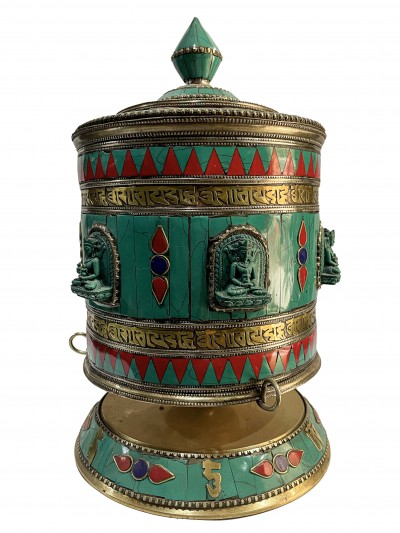 Table Prayer Wheel Big Size, [stone Setting]