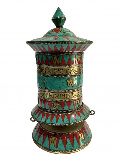 Table Prayer Wheel Medium Size, [stone Setting]