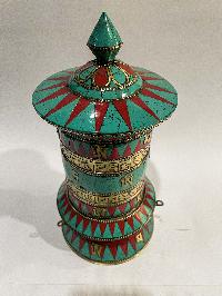 Table Prayer Wheel Medium Size, [stone Setting]