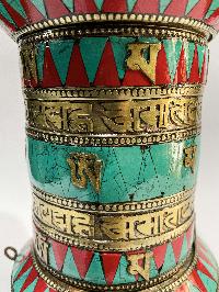 Table Prayer Wheel Medium Size, [stone Setting]