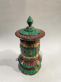 Table Prayer Wheel Medium Size, [stone Setting]