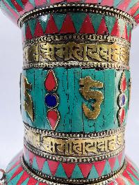 Table Prayer Wheel Medium Size, [stone Setting]
