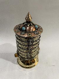 Table Prayer Wheel Big Size Mantra Inside, [stone Setting]