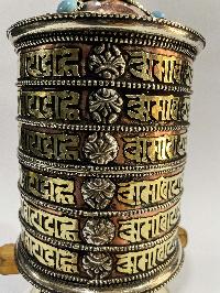 Table Prayer Wheel Big Size Mantra Inside, [stone Setting]