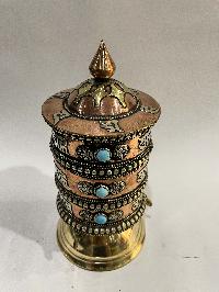 Table Prayer Wheel Medium Size, [stone Setting]