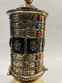 Table Prayer Wheel Mantra Inside, [stone Setting],ashtamanga