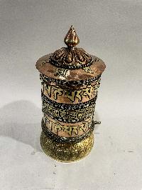 Table Prayer Wheel Mantra Inside, [embossed Mantra]