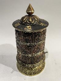 Table Prayer Wheel Mantra Inside, [embossed Mantra]