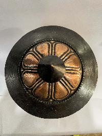 Table Prayer Wheel Big Size With Mantra Inside, [brown Color], Carved Mantra