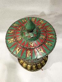 Table Prayer Wheel With Mantra Inside, [stone Setting]