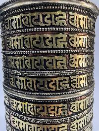 Table Prayer Wheel Big Size With Mantra Inside, [stone Setting], With 8 Rim Of Mantra Embossed