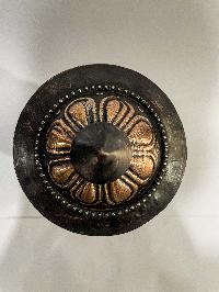 Table Prayer Wheel Big Size With Mantra Inside, [oxidized With Carved Mantra]