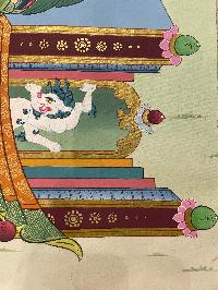 Buddhist Thangka Of Vajradhara Thangka, [with Brocade], Lama`s Art
