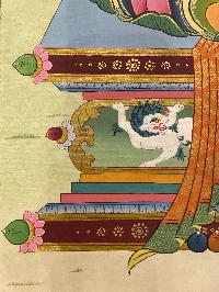 Buddhist Thangka Of Vajradhara Thangka, [with Brocade], Lama`s Art