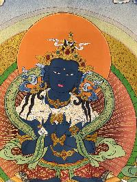 Buddhist Thangka Of Vajradhara Thangka, [with Brocade], Lama`s Art