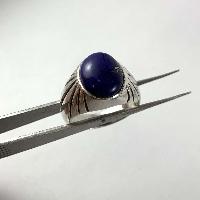 Designer Silver Jewellery With Lapis Solid Stone Rings