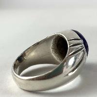 Designer Silver Jewellery With Lapis Solid Stone Rings