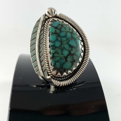 Designer Silver Jewellery With Turquoise Wire And Leaf Stone Rings