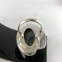 Designer Silver Jewellery With Rough Labradorite Wire And Leaf Stone Rings