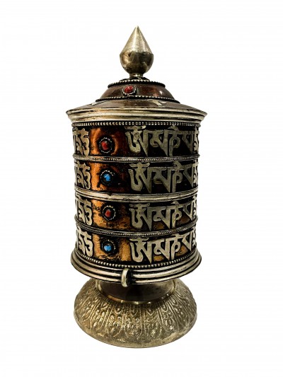 Table Prayer Wheel Big Size With Mantra Inside, []