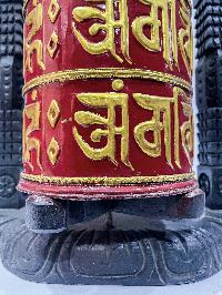 Wall Prayer Wheel Big Size With Mantra Inside, [with Carved Mantra], Wall Mountable