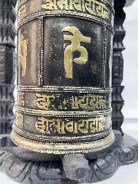 Wall Prayer Wheel With Mantra Inside, [with Carved Mantra]