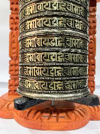 Wall Prayer Wheel With Mantra Inside, [with Carved Mantra]