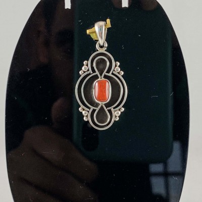 Designer Silver Of Coral Pendants
