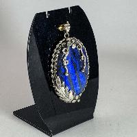 Designer Silver Labradorite Flower And Leaf Big Pendants