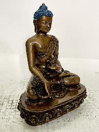 Buddhist Statue Of Medicine Buddha, [chocolate Oxidized]