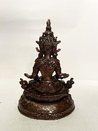 Buddhist Statue Of Aparimita, [stone Setting, Chocolate Oxidized], Chepame, Amitayus