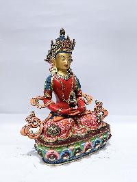 Buddhist Statue Of Aparimita, [stone Setting, Traditional Color, Face Painted], Chepame, Amitayus