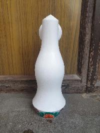 Buddhist Offering Item Of White Big Saljey Fruits Wooden Painted Torma, []