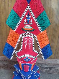 Buddhist Offering Item Of Phurba Wooden Painted Torma, []