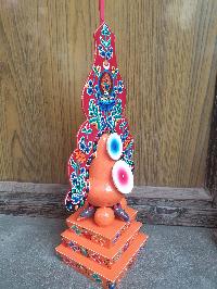 Buddhist Offering Item Of Norla Zambala Wooden Painted Torma, []