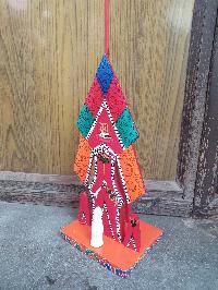 Buddhist Offering Item Of Wooden Painted Torma Mamging Ekjati Wooden Painted Torma, []