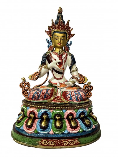 Buddhist Statue Of Vajrasattva, [face Painted, Traditional Color]