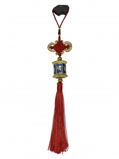 Buddhist Ritual Wall Hanging With Prayer Wheel Design